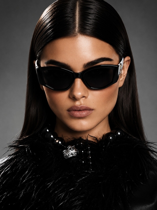 Accessories - ED HARDY Y2K ROARING TIGER DARK SMOKE CAT EYE SUNGLASSES 100% UV PROTECTION